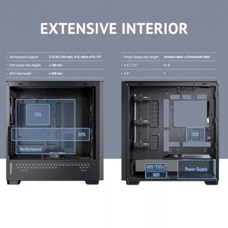 Antec 0-761345-10133-2 Caixa de computador Midi Tower preto madeira