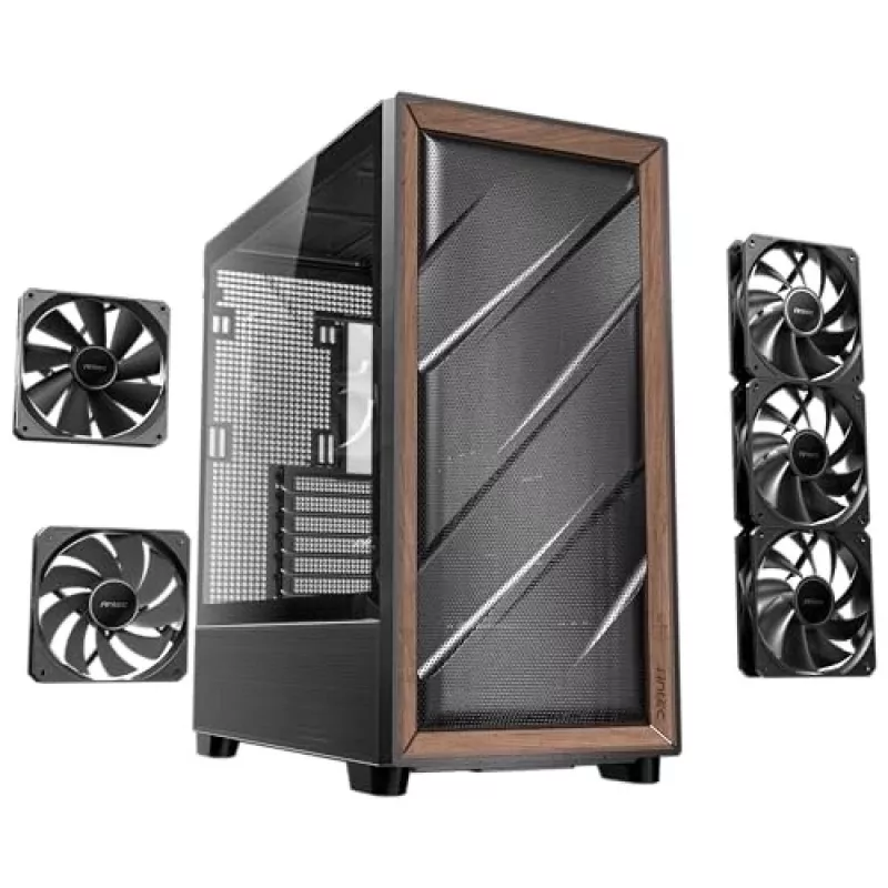 Antec 0-761345-10133-2 Caixa de computador Midi Tower preto madeira