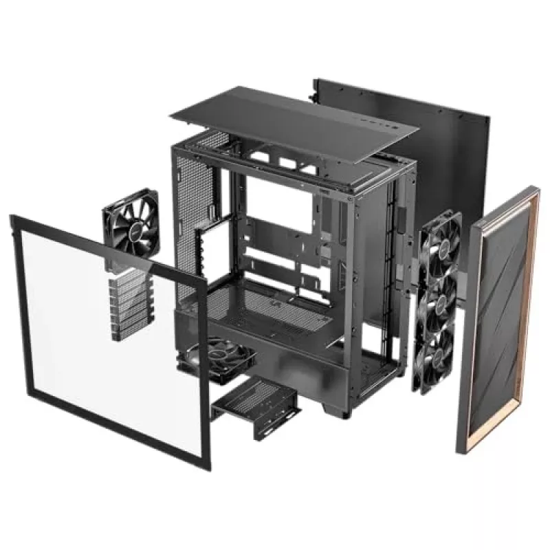 Antec 0-761345-10133-2 Caixa de computador Midi Tower preto madeira