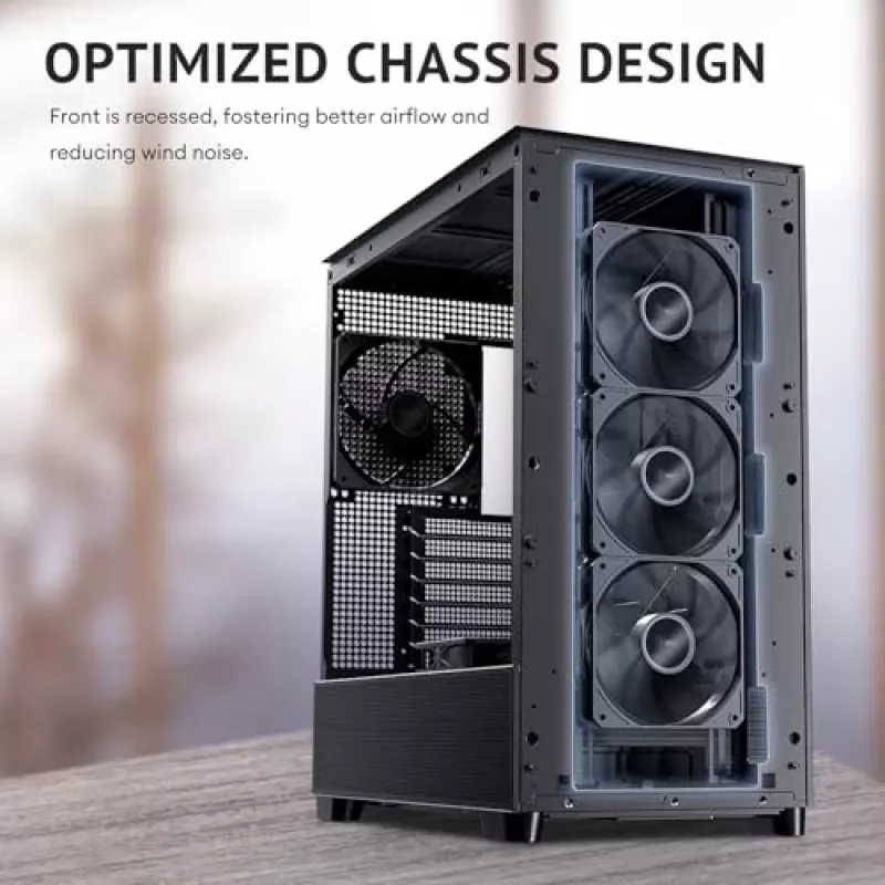 Antec 0-761345-10133-2 Caixa de computador Midi Tower preto madeira