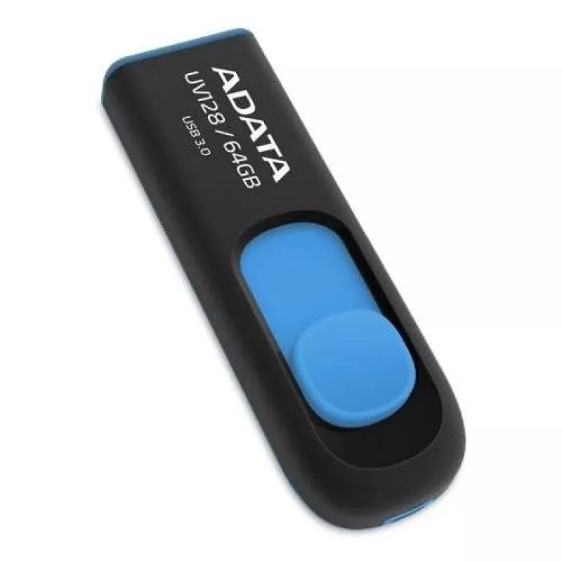 ADATA 64GB DashDrive UV128 Pen USB Type-A 3.2 Gen 1 (3.1 Gen 1) Preto, Azul