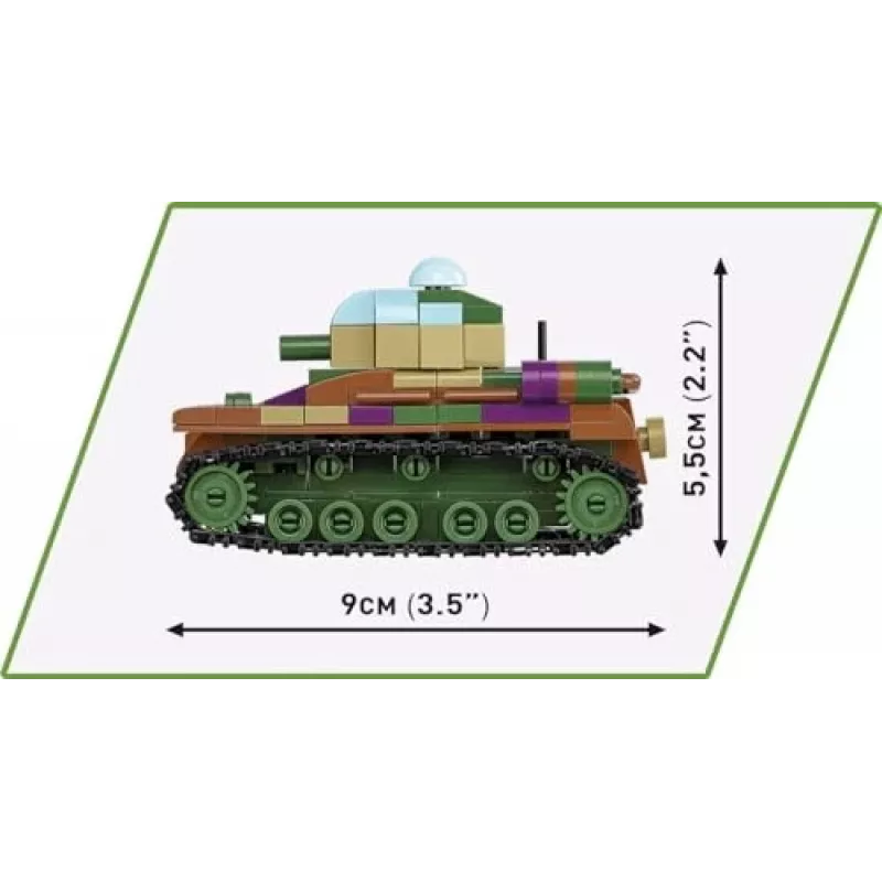 Conjunto de construção COBI Renault R35 Valentine IX Panzer I 595 peças