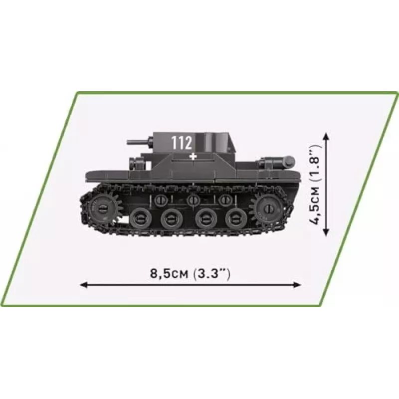 Conjunto de construção COBI Renault R35 Valentine IX Panzer I 595 peças