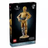 LEGO figura construível Star Wars C-3PO modelo 75398 — 1.138 peças, peça de colecionador para exposição de 380 mm
