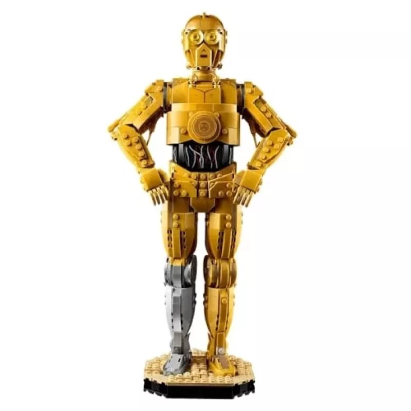 LEGO figura construível Star Wars C-3PO modelo 75398 — 1.138 peças, peça de colecionador para exposição de 380 mm