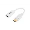 UNITEK Y-6332 adaptador de DisplayPort para HDMI 4K, M/F, 0,2 m, branco