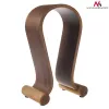 MC-815W, suporte para auscultadores, madeira, 400 g, nogueira