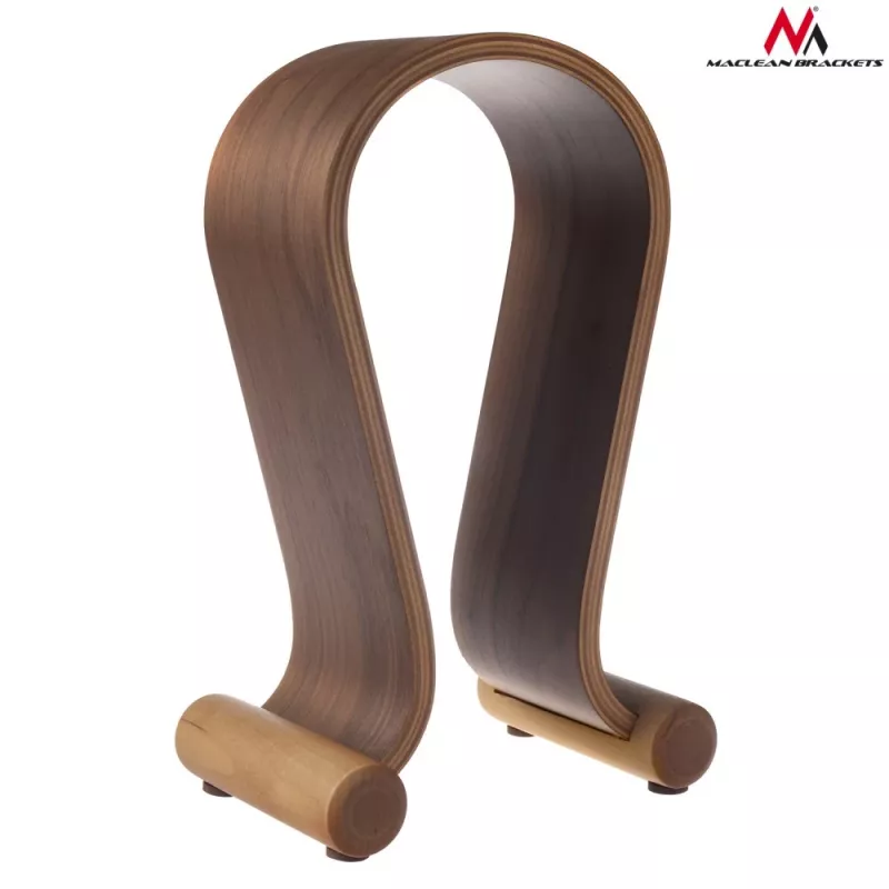 MC-815W, suporte para auscultadores, madeira, 400 g, nogueira