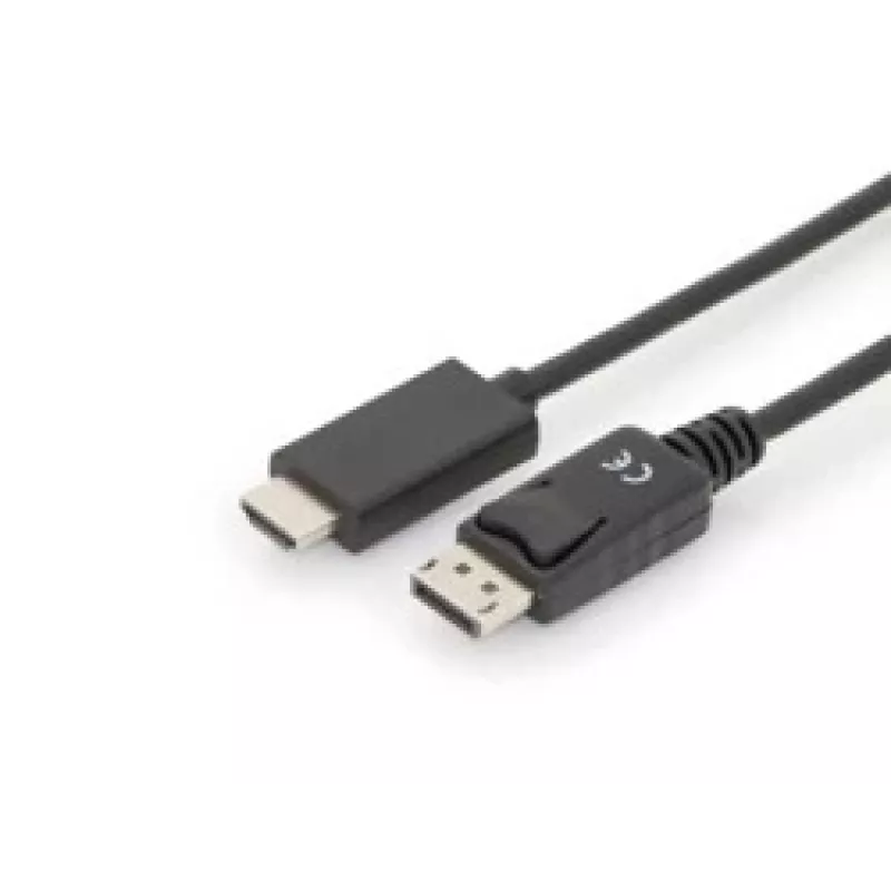 Cabo adaptador DisplayPort 1.2 com bloqueio 4K 60Hz UHD Type DP/HDMI A M/M preto 2 m