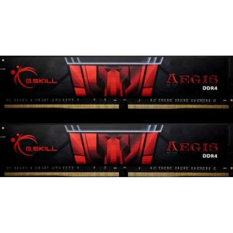 DIMM 32 GB DDR4-2666 (2x 16 GB) Dual-Kit, memória RAM preto/vermelho, F4-2666C19D-32GIS, Aegis DDR4, INTEL XMP