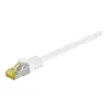 Cabo de rede Wentronic Goobay Cat.7 patch cable, S/FTP (PiMF), branco, 0,5 m - LSZH isento de halogéneos, cobre, ficha RJ45 (91090)