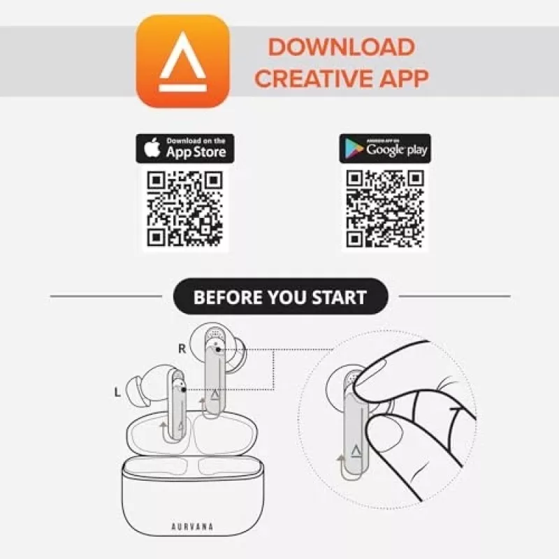Creative 51EF1160AA000 Aurvana Ace 2 Auscultadores Bluetooth in-ear pretos