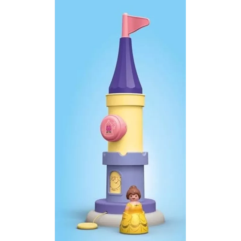 PLAYMOBIL JUNIOR & Disney: Torre de brincar da Bela com som | Conjunto de brincar para crianças pequenas 1-3