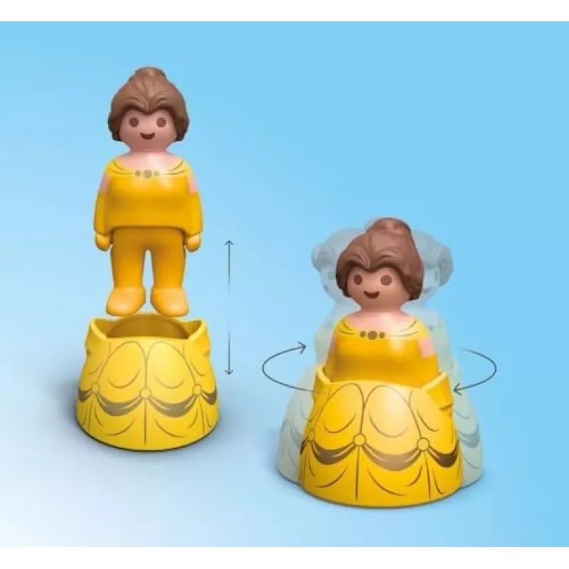 PLAYMOBIL JUNIOR & Disney: Torre de brincar da Bela com som | Conjunto de brincar para crianças pequenas 1-3