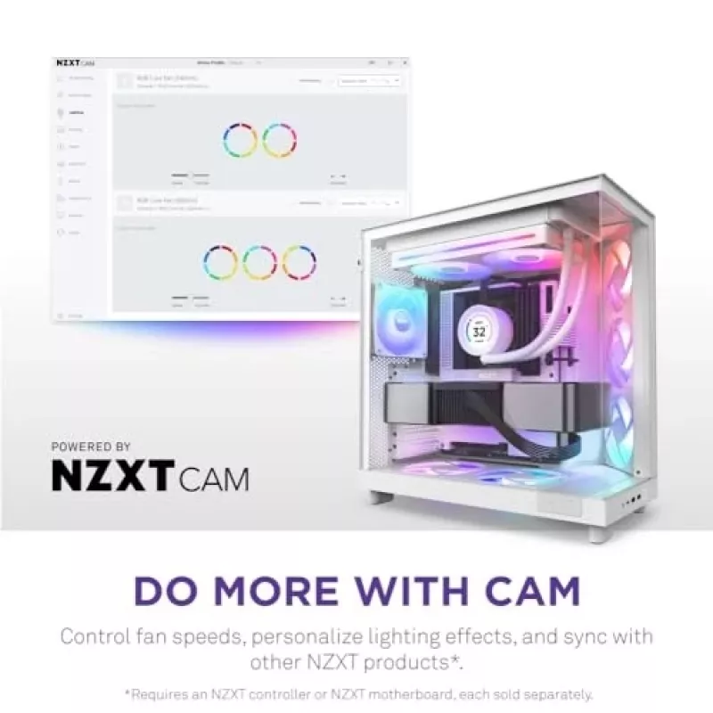 Ventoinha NZXT RF-U28HF-W1 140mm 2000 RPM 98.61 CFM branca