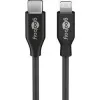 Goobay cabo de carregamento e sincronização USB-C™, 1 m, preto - cabo MFi para Apple iPhone/iPad preto (39445)