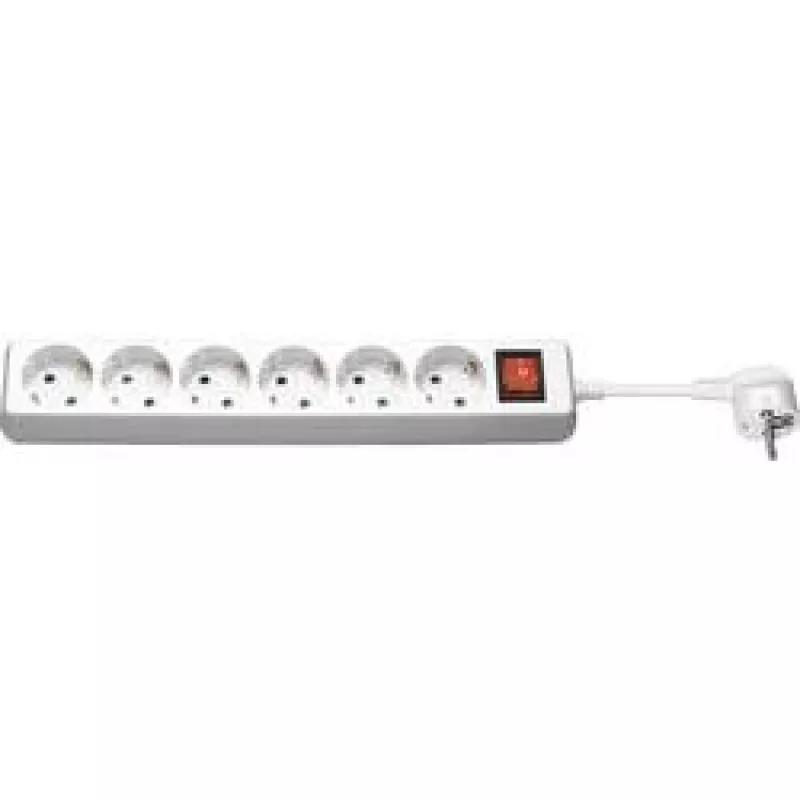 Extensão elétrica Wentronic 38845 5m 6 tomadas AC para interiores branco