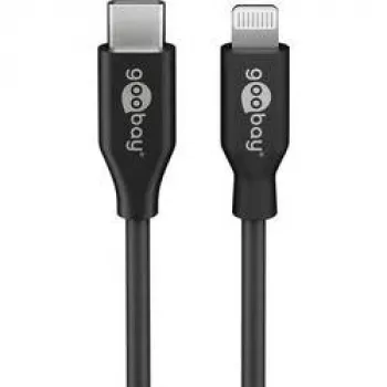 Goobay 39447 cabo de carregamento e sincronização USB-C para Lightning, MFi, 2 m, preto