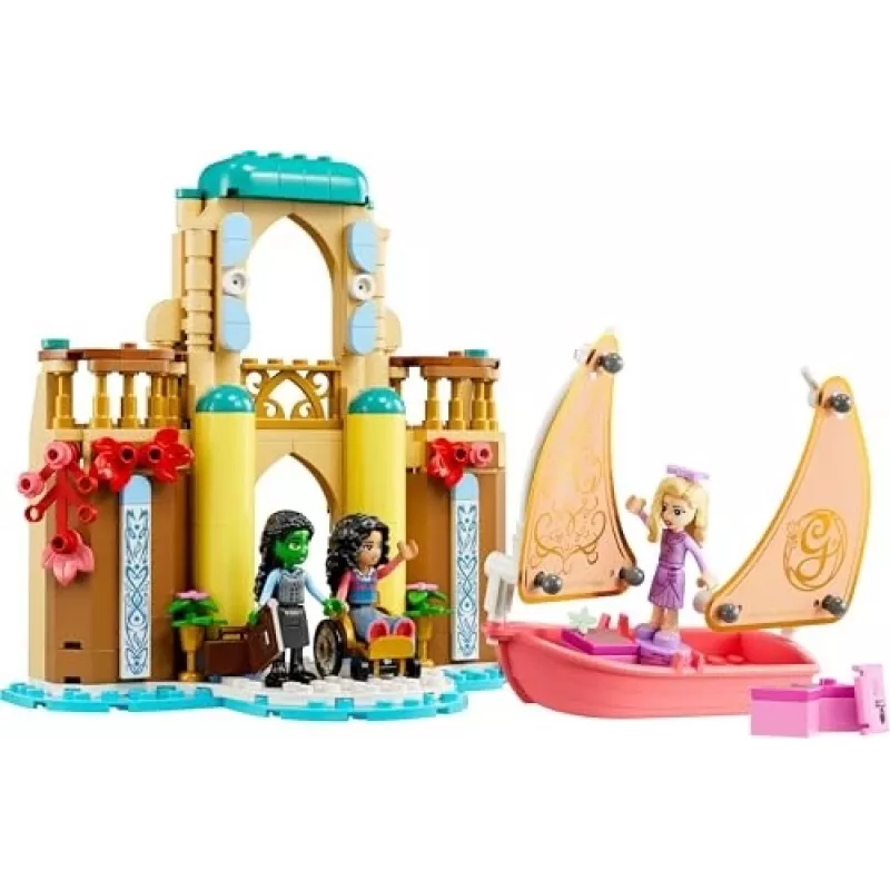 Conjunto de construção LEGO 75681 com minifiguras de Wicked, Glinda, Elphaba, Nessarose e Shiz Universidade