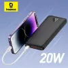 Power bank Baseus Airpow 20W 10000mAh 20000mAh carregamento rápido para iPhone 16/15/14/13/12