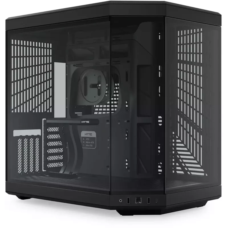 HYTE Y70 CS-HYTE-Y70-B caixa de PC Midi Tower, E-ATX, vidro temperado, Pitch Black