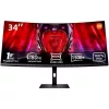 Xiaomi | G34WQi | 34 | WQHD | 21:9 | 180 Hz | 1 ms | 3440 x 1440 píxeis | 350 cd/m² | portas HDMI 2 | preto | garantia 24 mês(es)