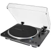 AT-LP70XBTBS, Gira-discos Preto/Prata, pré-amplificador phono integrado, Bluetooth, totalmente automático, acionamento por correia