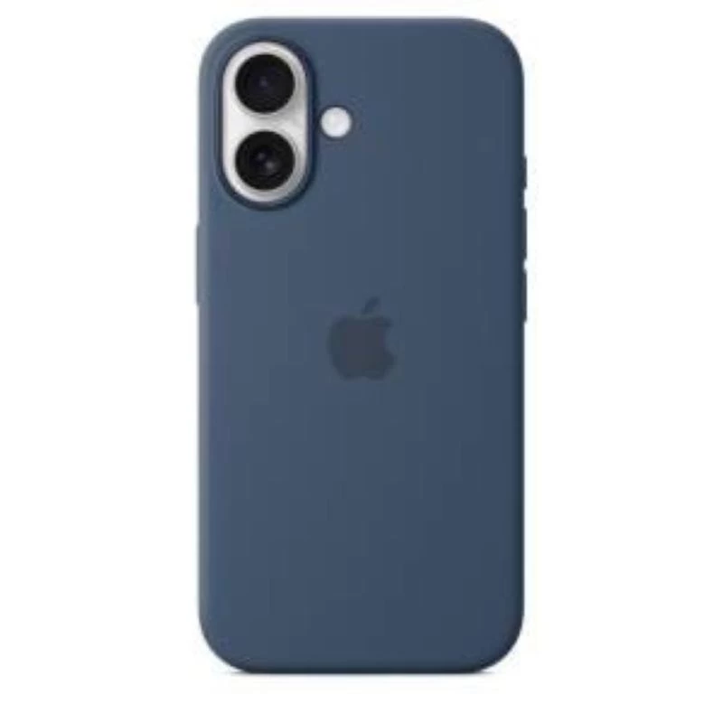 Apple MYY23ZM/A capa de silicone com MagSafe para iPhone 16, azul denim