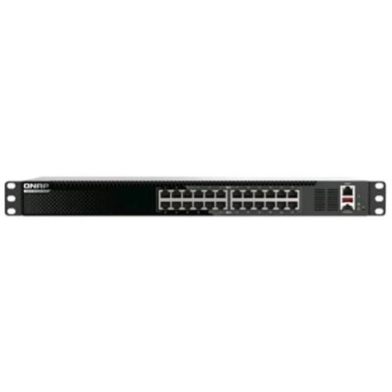 Switch de rede QNAP QSW-M3224-24T Managed L3 10G Ethernet (100/1000/10000) 1U preto, prateado