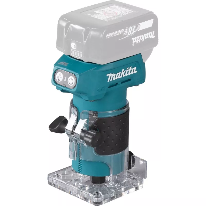 Fresadora de tupia sem escovas Makita DRT52Z 18V LXT 6 mm (1/4 inch) - máquina base