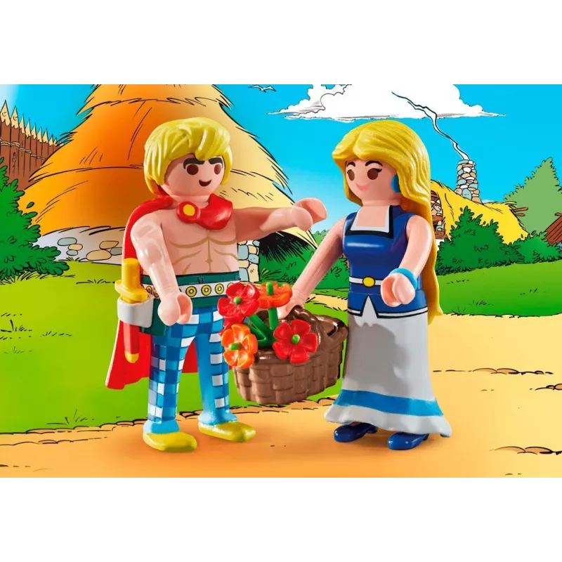 PLAYMOBIL | Asterix | Tragicomix e Falbala | Casal apaixonado do universo Asterix | Brinquedo para crianças a partir dos 5 anos | 71544