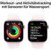 APPLE Watch Series 10 GPS 42 mm Caixa de alumínio Rosé gold com bracelete desportiva rosa claro - S/M