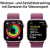 APPLE Watch Series 10 GPS 46mm Caixa de alumínio Rosé gold com bracelete desportiva Plum