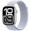 APPLE Watch Series 10 GPS 46 mm Caixa de alumínio prateado com bracelete desportiva Blue Cloud