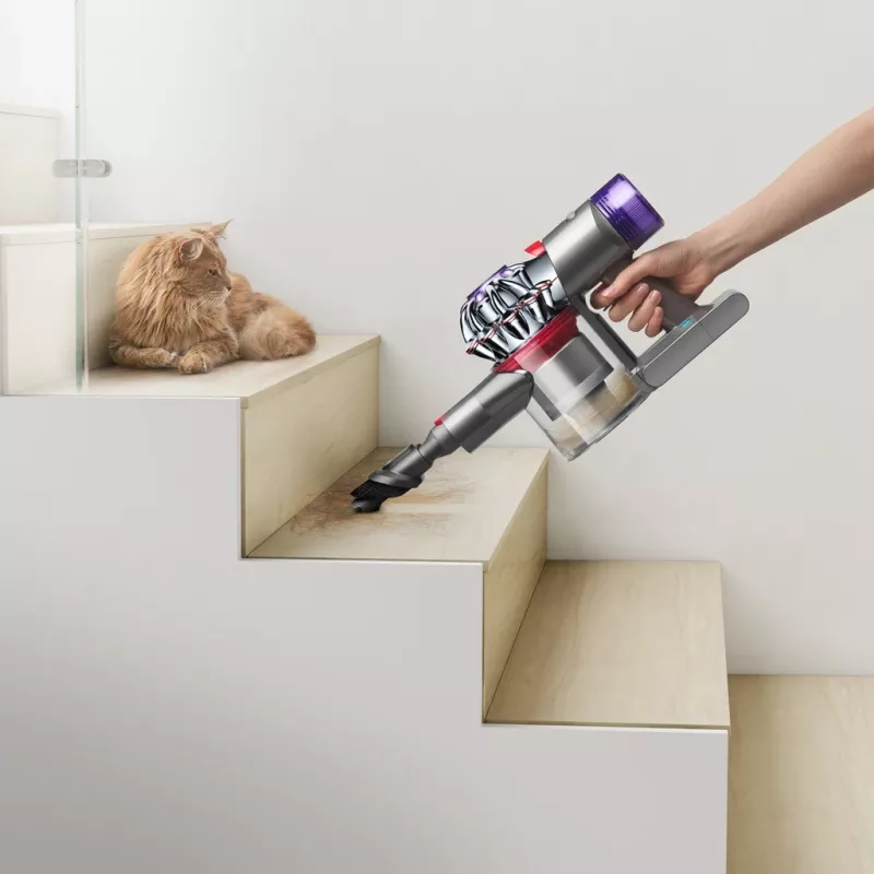 Aspirador de pó com bateria Dyson V8 Advanced 2-em-1, sem saco, níquel, prateado