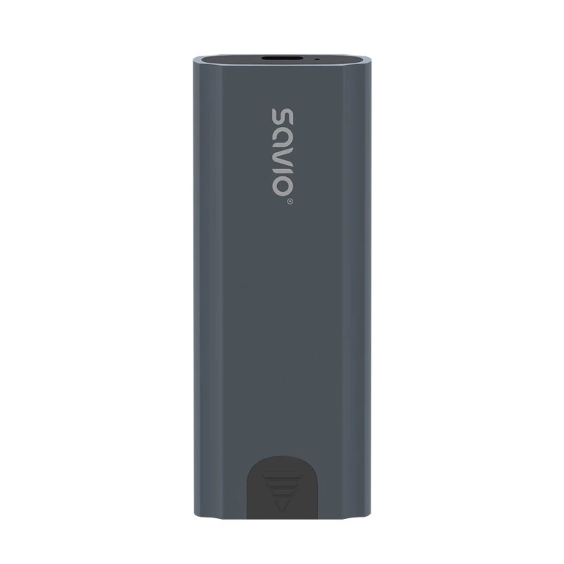 Caixa para SSD M.2 SAVIO AK-67 cinzento, USB 10 Gbit/s, suporte para uma unidade M.2