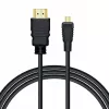 Cabo Savio CL-40/M HDMI (macho) - micro HDMI (macho) com Ethernet, 2m, preto