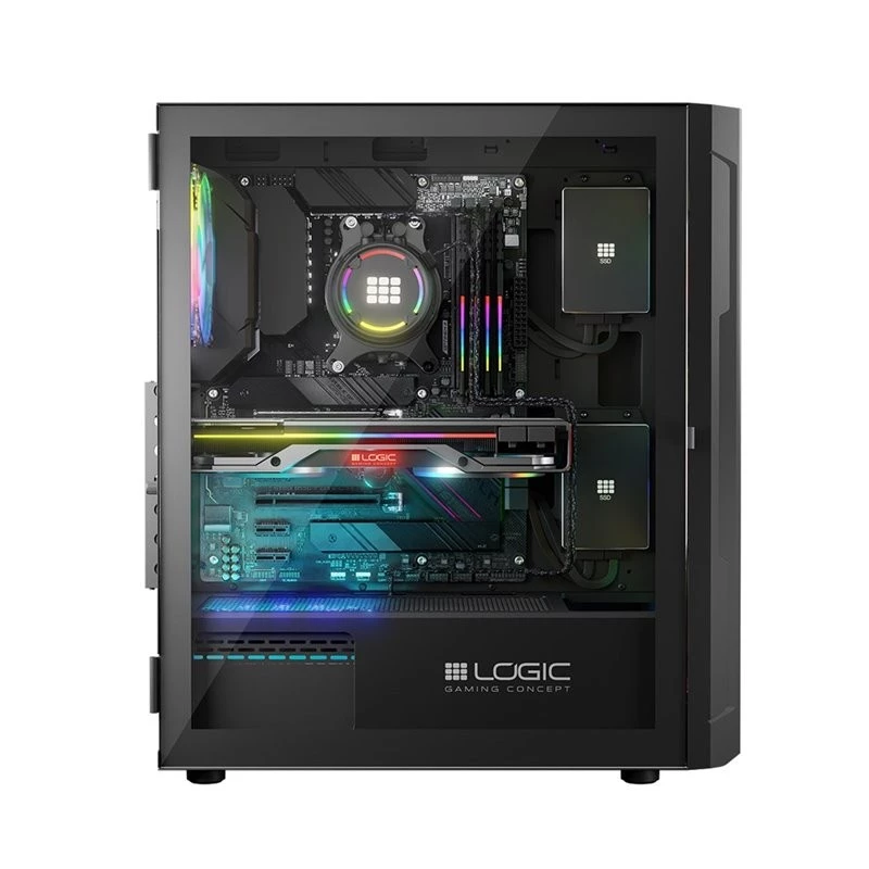 Caixa Logic ARAMIS ARGB MINIDI USB 3.0 preto