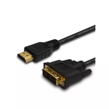 Cabo e adaptador de vídeo Savio CL-139 1,8 m DVI-A HDMI Type-A (Standard) Preto