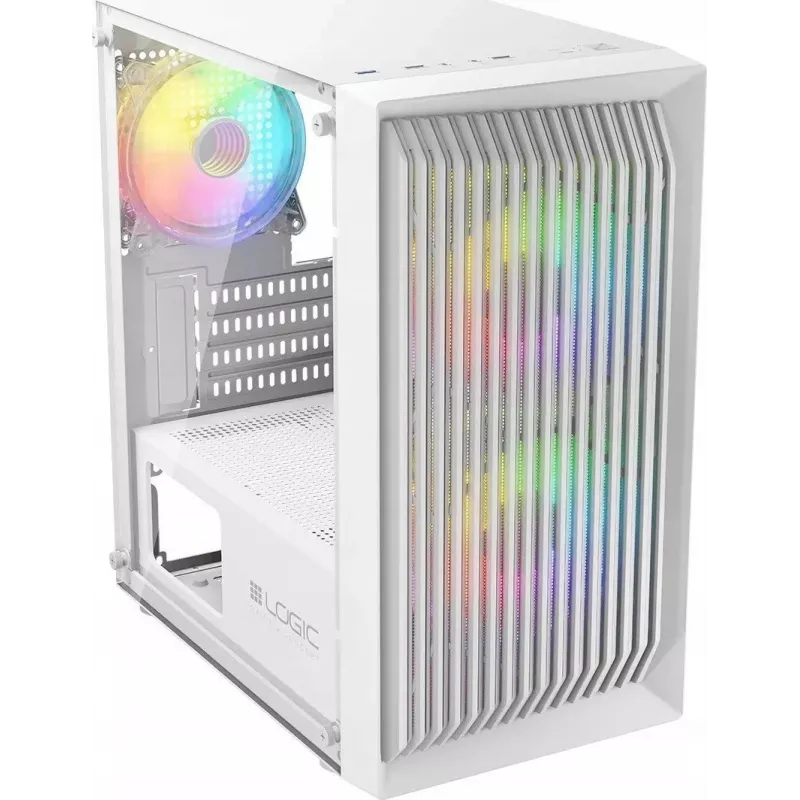 Caixa LOGIC ATOS ARGB Mini USB 3.0 branco