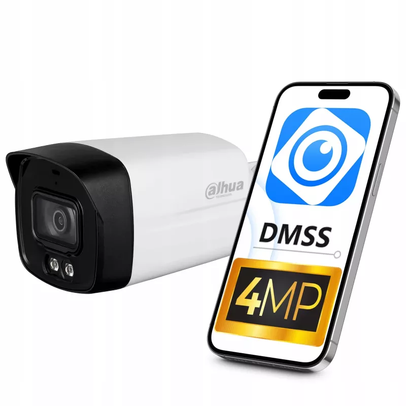 Câmara de rede bullet Dahua Technology 4MP Entry Smart Dual Light focal fixa