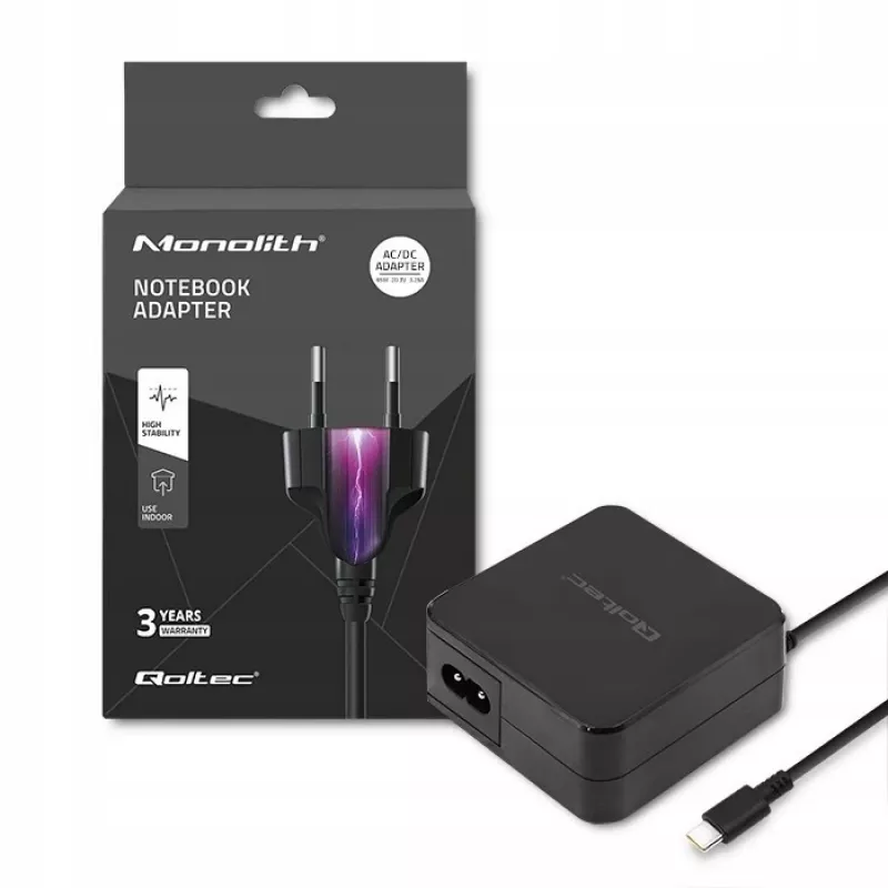 Carregador Qoltec 51027 | 65W | 5-20,3V | 2-3,25A | USB Type-C | PD