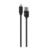 Gembird CCDB-mUSB2B-AMLM-6 cabo de USB-A para Lightning, entrançado de algodão, conectores metálicos, USB 2.0, 1,8 m, preto