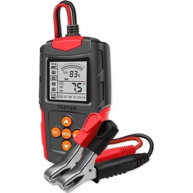Qoltec 52484 Testador de bateria digital LCD | 12V | 24V | 3Ah-200Ah