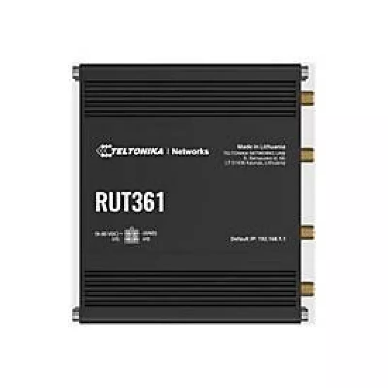 Teltonika router industrial 4G LTE RUT361 Cat 6 LTE, WiFi 4, 2x RJ45 100Mb/s, IP30