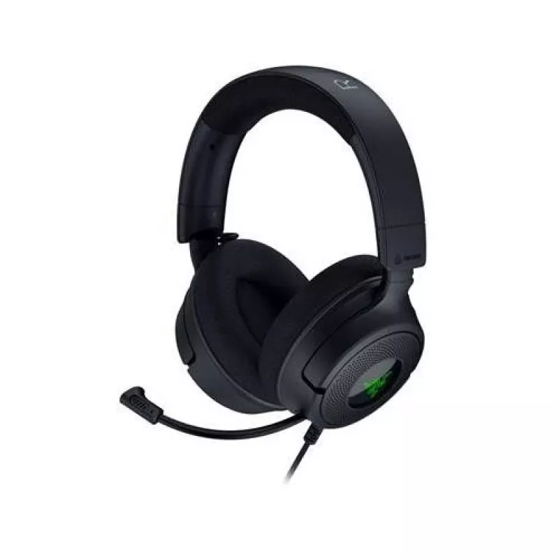 Razer Kraken V4 X - Headset com fios para gaming em PC (drivers TriForce de 40 mm, microfone cardioide retrátil, som surround 7.1, Chroma RGB para PC, consola e telefone)