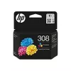 Cartucho de tinta original HP 308, 3 cores, rendimento padrão, ciano, magenta, amarelo, tinta de corante, 1 unid., 120 páginas, pack combinado