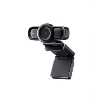 Webcam Aukey PC-LM3 Stream Series Autofocus Full HD com sensor CMOS de 1/3 polegadas preta