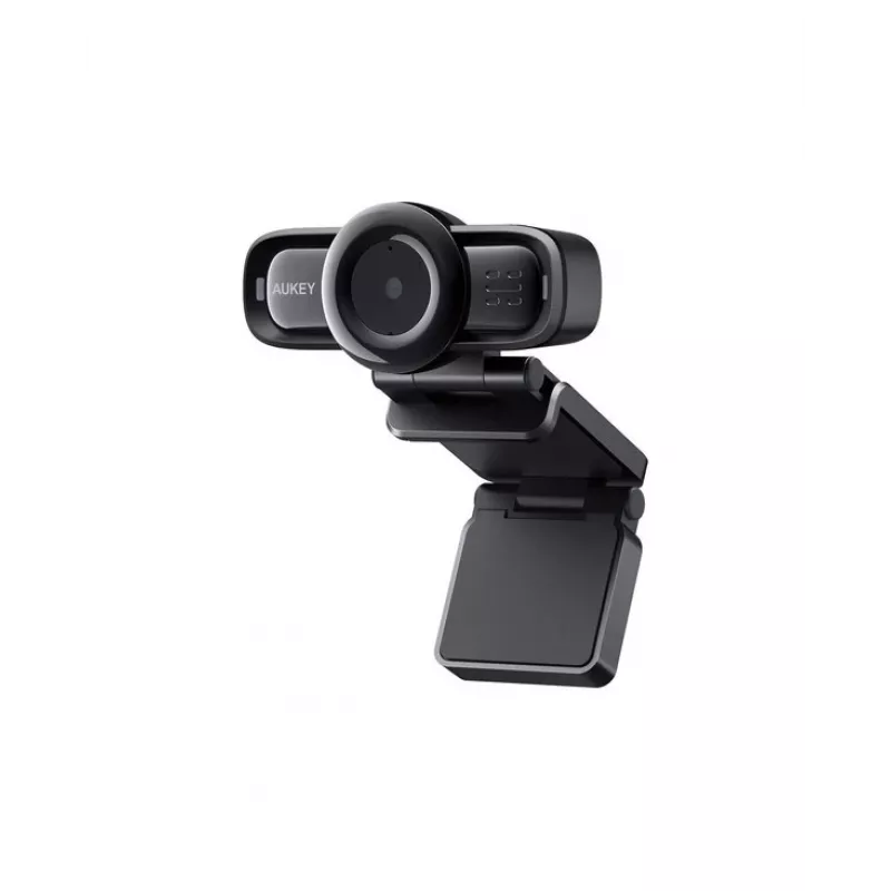 Webcam Aukey PC-LM3 Stream Series Autofocus Full HD com sensor CMOS de 1/3 polegadas preta