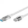 Goobay 74157 - Cabo adaptador de rede USB 3.0 Type-A Gigabit Ethernet 1 m - placa de rede - 1.000 Mbit/s (74157)